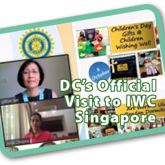 22 Nov 2020. Inner Wheel District 331. Official visit of DC Datin Gillian Lee to IWC Singapore
